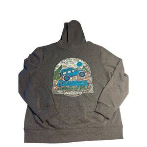 New with tag- Columbia Adventure Graphic Jeep Hoodie L Gray Cotton Blend casual